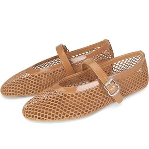 Tan Mesh Women's Shoes